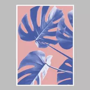 슬림 인테리어액자 Monstera Purple 06 A2사이즈 그림액자