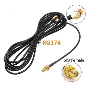 SMA-SMA 커넥터 RG174 라우터 안테나 연장 케이블 sma-j - smak RF 0.5-8m 컨버터 코드 구리 피더 와이어