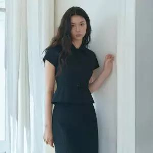 백화점 잇미샤 26 스탠카라 벨티드 페플럼 자켓 ITQ4ZJK630