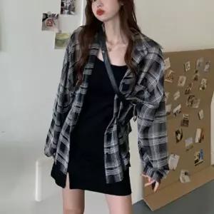 [하프클럽/]여자 민소매 원피스 셔츠 세트 끈 나시 치마