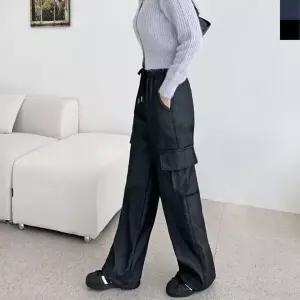 [하프클럽/]겨울 카고 기모 웜 데님 스트링 여자