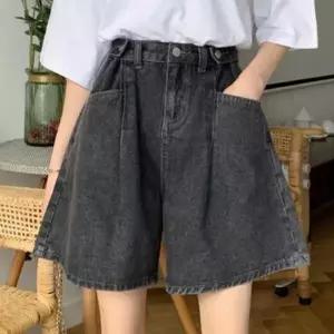 [하프클럽/]와이드 진 데님 청반바지 여름 캐주얼 루즈핏 데일리 트렌디 일