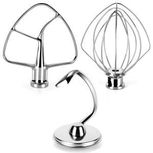 KitchenAid 스탠드 믹서용 액세서리 스틸 포함 스테인리스 주방 부속품 비터 믹서 반죽 후크 K45DH K45WW K45B 플랫 와이어