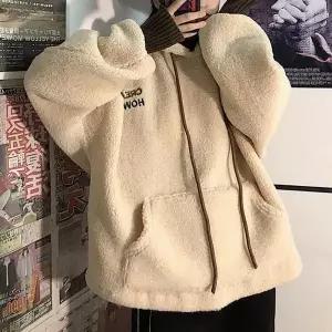 [하프클럽/]여성 겨울 루즈핏 후드 레이어드 후리스 2컬러