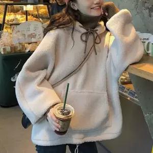 [하프클럽/]양털 후드티 뽀글이 자켓 오버핏 플리스 점퍼