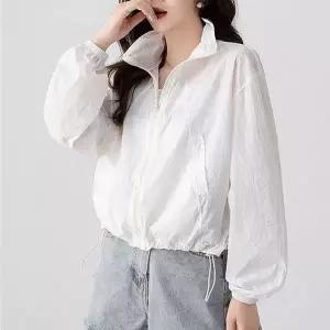 [하프클럽/]바람막이 점퍼 여성 세미크롭 간절기 아우터