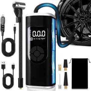 StartPro 타이어 인플레이터 휴대용 공기 압축기 150PSI 무선 펌프 듀얼 전원 공급 장치 LED 디스플레이