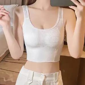 [하프클럽/]브라탑 민소매 여성 크롭 골지 캡내장 이너탑