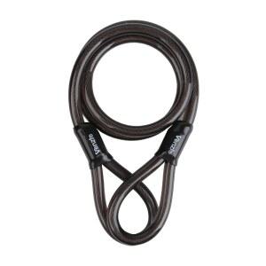 VENZIO 튼튼한 2M 4피트 12MM 2인치 그릴 게이트 케이블 자전거 자전거 발전기용 코팅 루프 체인 스틸 잠금 방지 포함 PVC