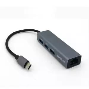 머레이 LAN USB허브젠더 (USB 3.0.ver)(A) USB C형 C타입 C충전 C데이터전송 휴대폰 변환 USB용