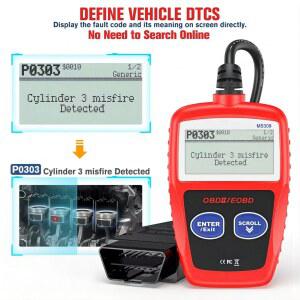 MS309 OBD2 자동차 진단기 오류 코드 리더기 엔진 점검 스캐너