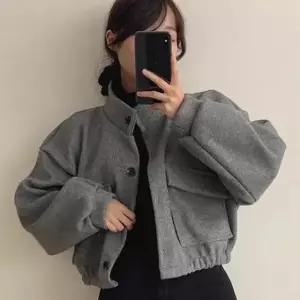여자코트브랜드 가오리핏 크롭 코트 가을 겨울 데일리 아우터 여자 숏