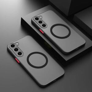 삼성 호환 갤럭시 S20 S21 S22 S23 FE S24 Plus S24Ultra 충격 방지 매트 클리어 백 커버 호환용  Magsafe
