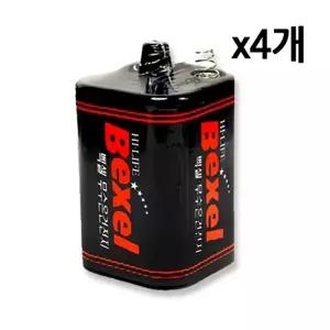 벡셀 건전지 6V 1갑 4개랜턴용 백셀 일회용 손전등 무수은6V 고급6V