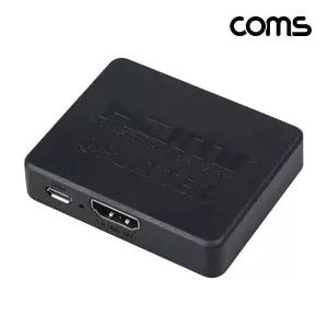 Coms HDMI 분배기1:2 미니 4K 30Hz UHD USB 전원프로젝터 디스플레이 유전원 모니터 HDTV 컴퓨터 PC 플레이