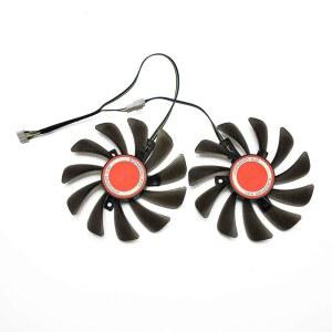 2개 95MM FDC10U12S9 CF1010U12S 쿨러 교체 RX580 590 그래픽 RX590 카드 AMD RX 냉각 580 RADEON XFX