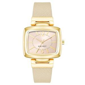Nine West 여성용 손목시계 골드 텍스처 NW 1856NTNT