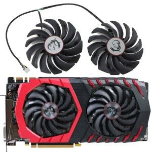 CCBBAA MSI RX470 480 570 580 1080 GTX1080TI 1070 2개 40A 카드 4핀 1060 그래픽 쿨러 DC12V 게이밍 팬용 PLD10010S12HH