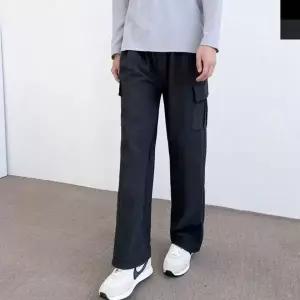 [하프클럽/]남성 겨울 기모 카고 팬츠 와이드 일상바지