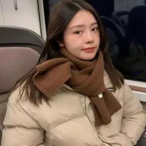 [룽스_62]무지 쁘띠카프 디자인 여성 니트 목도리 스카프
