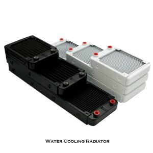 PC 수냉 라디에이터 알루미늄 다중 채널 액체 행 지원 12CM 팬, 80/90/120/240/360mm 검정/흰색