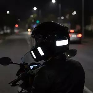 자전거 오토바이 빛 스티커 10개입 패치 안전 테이프 반사 화이트