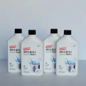 피죤 무균무때 세탁조클리너 500ml 겸용 4개세크리너 세탁기세청소세제 세클리너 세청소 세세제 세세정제