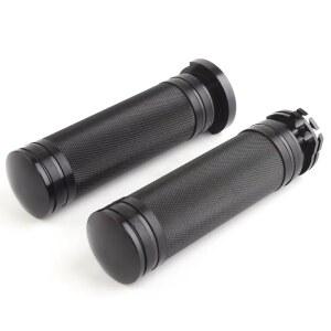블랙 오토바이 핸들 바 스 터 1200 투어링 그립 22mm 로드 팻 78 할리 다이나 보이 인치 1 소프 킹 핸드 883