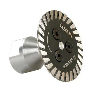 LOZLIN 50MM 다이아몬드 톱날 11 스레드 커팅 드릴용 파워 회전식 대리석 스톤용 앵글 컴팩트 콘크리트 조각 화강암 디스크 그라인더 터보 공구