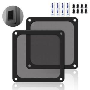 컴퓨터 쿨러 PSU 라우터용 먼지 필터 나일론 마그네틱 120MM 나일론 메시 메시 그릴 PC 80 프레임 블랙 방진 120 2개 120MM