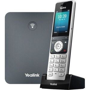 YEALINK W76P IP PHONE 무선 유선 클래식 벽걸이형 그레이 실버 DECT 데스크톱 알라바스터