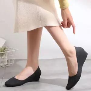 [룽스_62]로우 웨지힐 방수 셔링핏 여성하이힐 미들힐 3CM