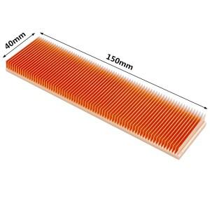 순수 구리 방열판 라디에이터 냉각 스키빙 핀 전자 칩 LED 150x40x10mm