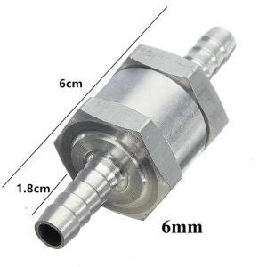 크롬 단방향 체크밸브 알루미늄 연료 물 가스 공기 진공 6-12mm 10mm