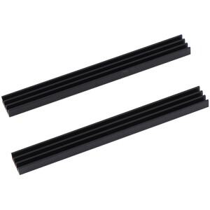 핫 2개 100 * 11 5mm 블랙 알루미늄 칩 라디에이터 히트싱크
