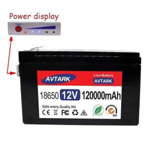 12V 120Ah 120000 태양 에너지 내장형 고전류 30A BMS 전기 자동차 배터리 + 용 mAh 18650 리튬
