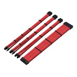 18AWG 전원 공급 장치 슬리브 케이블/24핀 ATX/4+4핀 EPS/2 x 6+2핀 PCI-E PSU 연장 키트 30cm