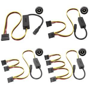 DC 5525 - SATA IDE 하드 드라이브 전원 공급 케이블 12V 4핀 Molex/ 스텝다운 전압 조정기