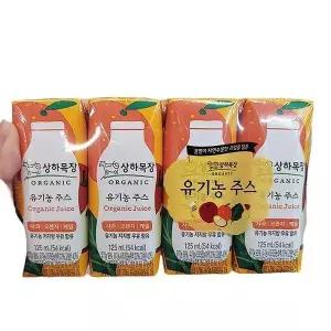 매일 상하목장 유기농주스 사과오렌지케일 125ML x 4 x 2개 a27167