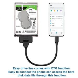 USB SATA 3 케이블 2.0 어댑터 지원 2.5인치/3.5인치 외부 SSD HDD 하드 드라이브 Sata III Dc 전원
