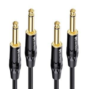 CABLE MATTERS 6CM 4인치 TS TO 믹서 악기 앰프 기타 일렉트릭 AMP 6피트 2팩 만돌린 베이스 기타 키보드 이퀄라이저용 코드 8M 케이블