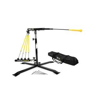 SKLZ 허리케인 야구 휴대용 다리 소프트볼용 찌그러짐 시스템 밴드 스크류 스윙 파워 있는 방지 가시성 내구성 베이스 높은 헤드 금속 타겟 가방 배팅 말뚝 트레이너