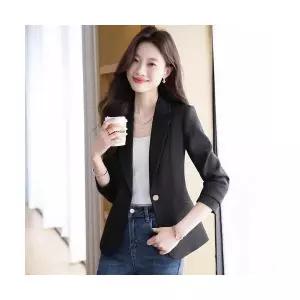 EAMT 여성 정장 코트 봄가을 슬림핏 캐주얼 모직 빈티지 톱 YJ3