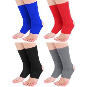 HANDEPO 무에타이 발목 4쌍 MMA 압박 슬리브 레드 러닝 남성 무술 양말 체육관 그레이 킥복싱 여성 스포츠용 보호대 블랙 블루 서포트