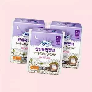 쏘피 유기농 안심숙면팬티 속옷 언더웨어 특대형 4P X 3팩 4605339