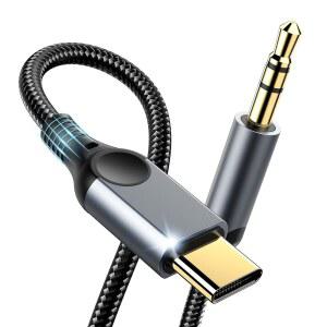 AUX TO USB 오디오 케이블 2M 스피커와 타입 그레이 픽셀 자동차 FI 프로 5MM DAC 호환 삼성 S25 16 헤드폰 코드 어댑터 4피트 동글 헤드폰 15 S23 HI 17 S26 S24
