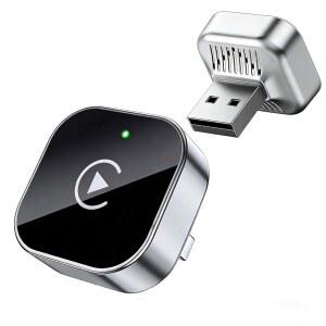 카플레이 안드로이드 오토를 위한 초미니 USB 시간 업그레이드된 지연 없음 연결 무선 어댑터 플러그 2026년 플레이 디자인의 빠른 안정적인 동글 무선으로 유선에서