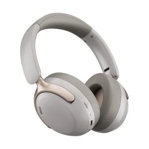 LORELEI QC30 하이브리드 액티브 노이즈 캔슬링 이어패드 60시간 재생 마이크 이어 오버 소프트 베이스 케이스 무선 헤드폰 충전 고속 포함 그레이 듄스 블루투스 내장 헤드셋 컴포트