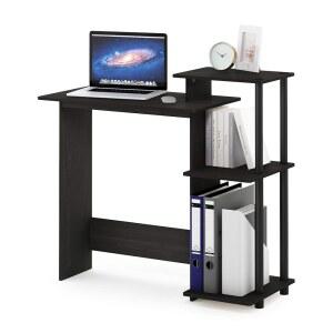 FURINNO EFFICIENT 책상 72 6CM 28 다크 너비의 게이밍 사무실 스터디룸 컴퓨터 기숙사 오픈 5인치 3개 침실용 선반 에스프레소 노트북 사이드 오피스