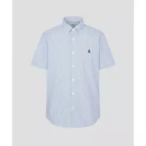 매장정품 빈폴 BEANPOLE MEN 시어서커 스트라이프 반소매 셔츠 블루 BC6465C43P 277380